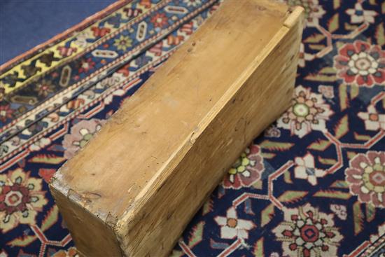 A late 17th century North Italian walnut chest W.2ft 8in. D.1ft 2in. H.3ft 2in.